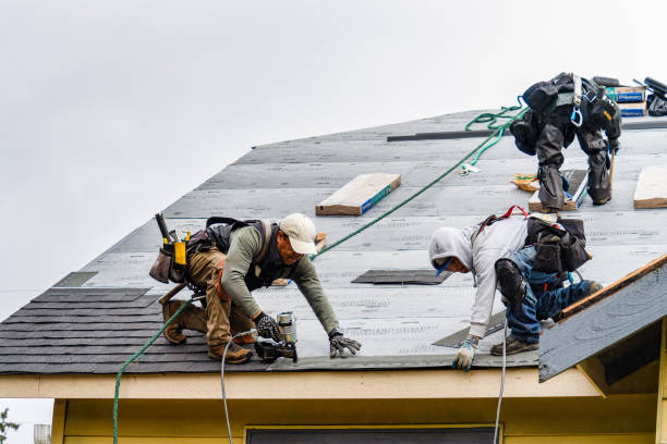 Professional Gutter Installation technician working in Saint Marys City, MD